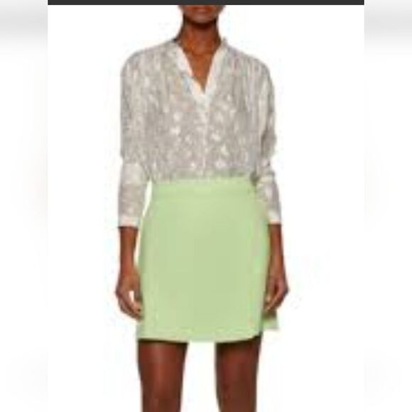 Just Cavalli Skort Skirt Effect Crepe Shorts Light Lime Green Sz Sm - Picture 2 of 16